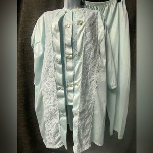 Vintage 3pc Care Free Lingerie Pajama Set